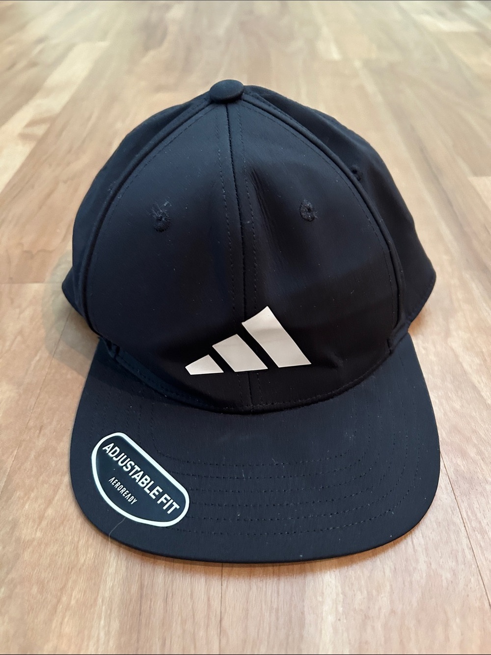 Men’s Black Athletic SnapBack with White Logo - Adjustable Fit
